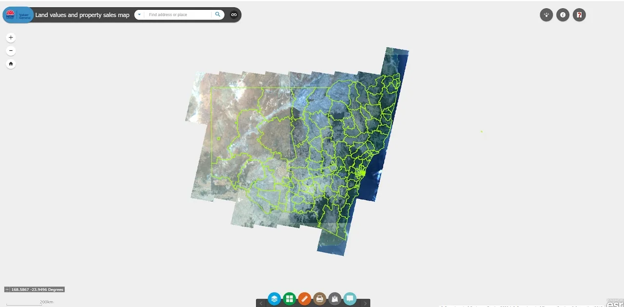 Land Value and Property Sales Map
