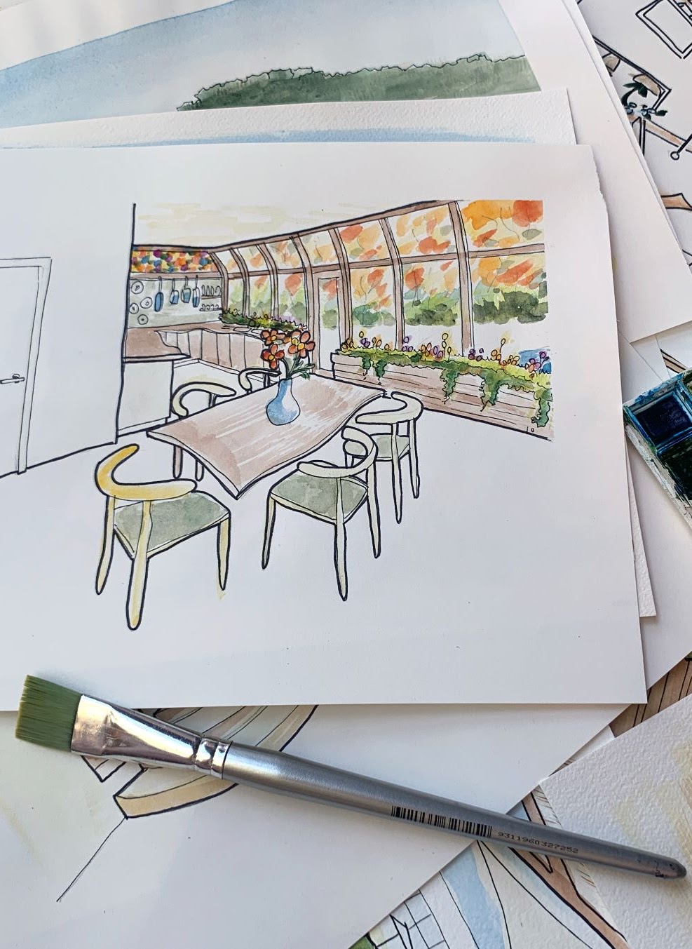 Watercolour sketch by Good Architect